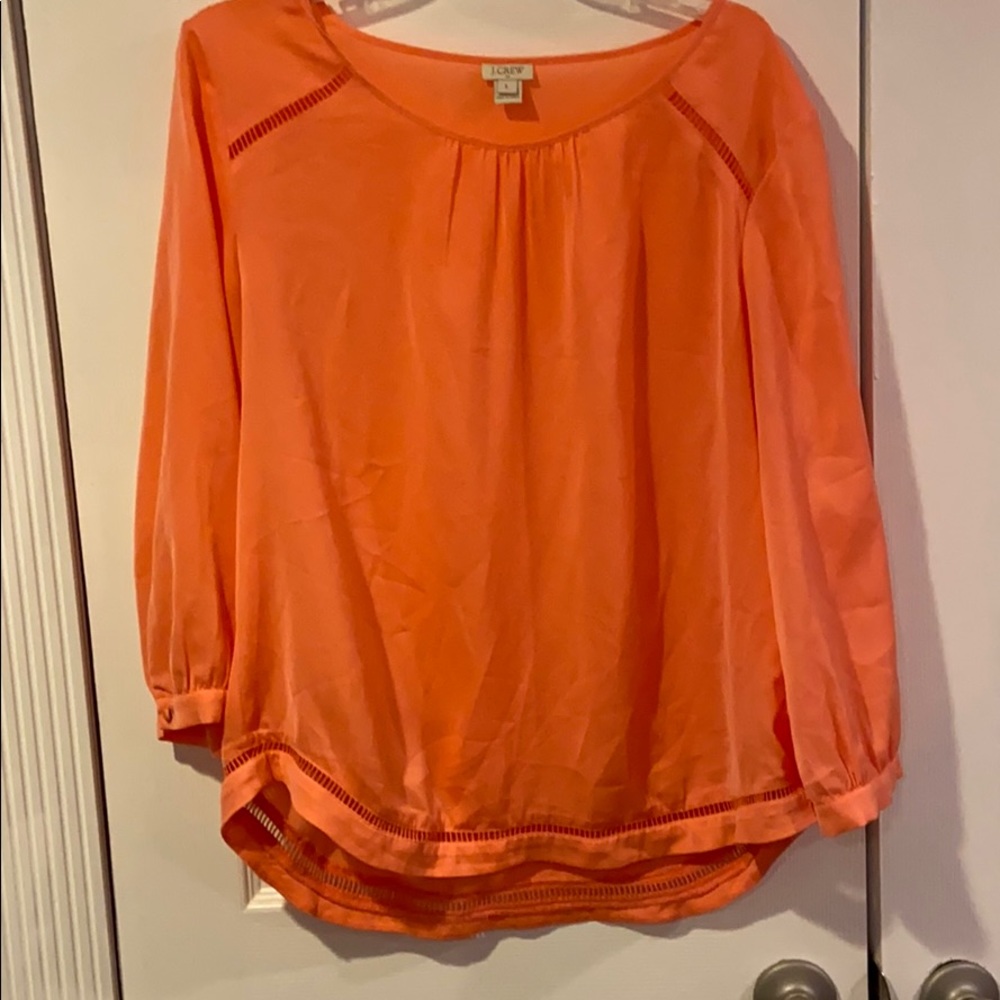 Jcrew 3/4 length peach shirt